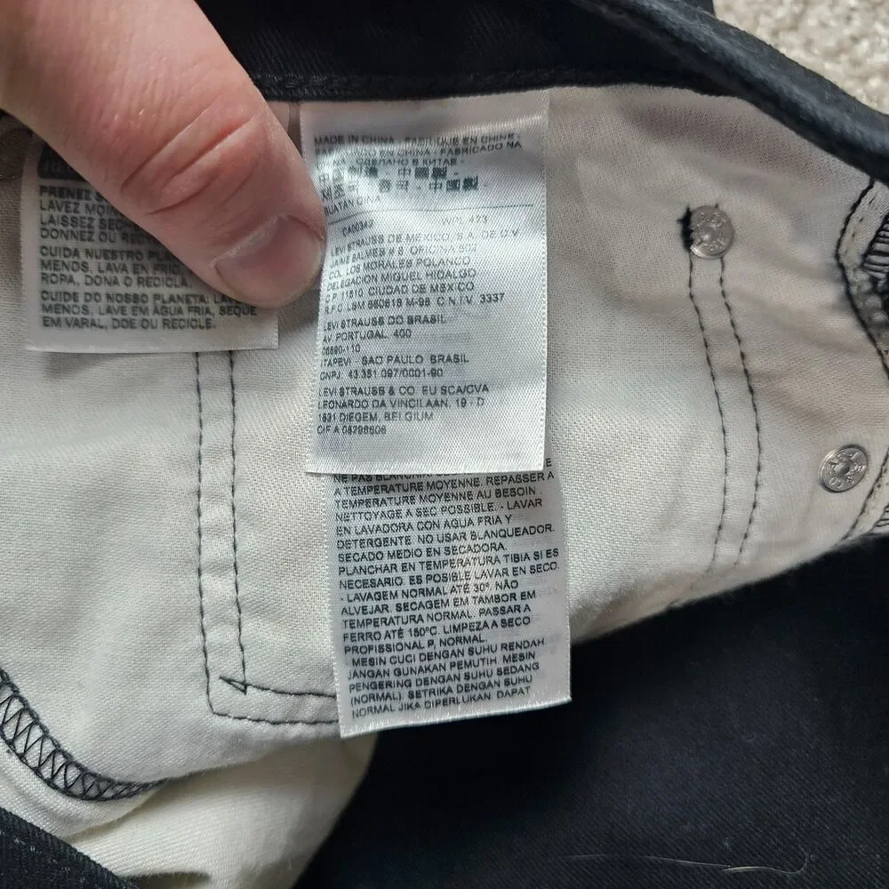 Levis 541 Jeans Mens 40x31 Black Athletic Tapered Stretch Workwear American